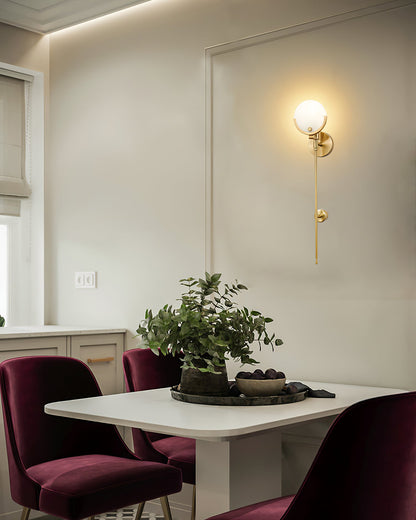 Crescent-Cradle Alabaster Globe Wall Sconce – Dimmable, view 27