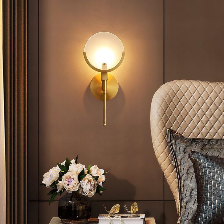Crescent-Cradle Alabaster Globe Wall Sconce – Dimmable, view 21