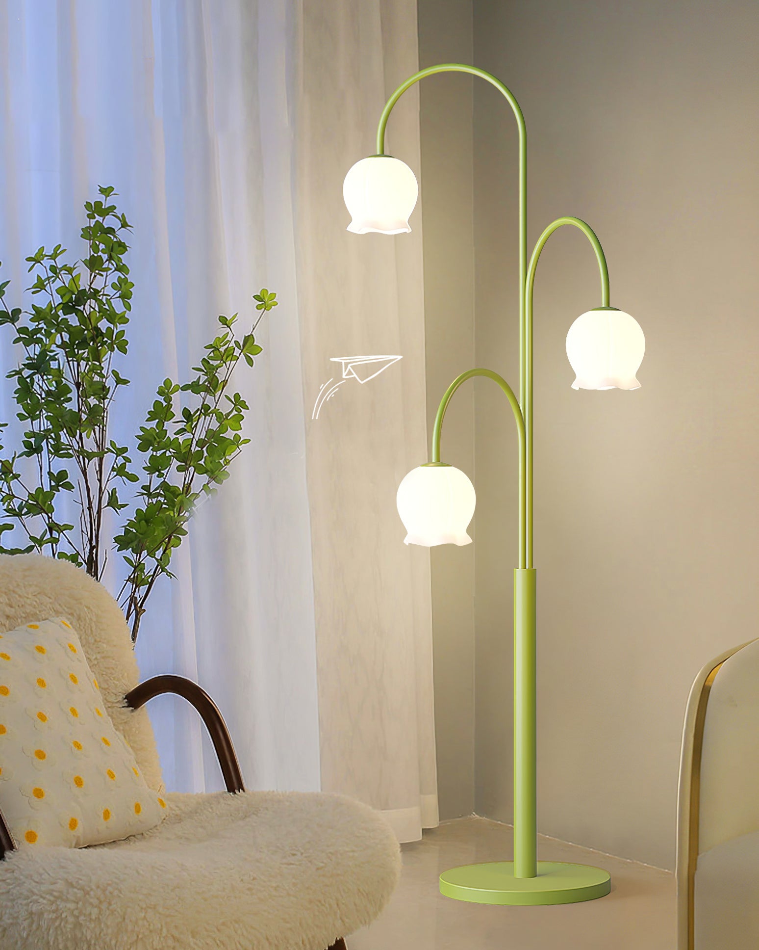 Bell Orchid Floor Lamp, view 22