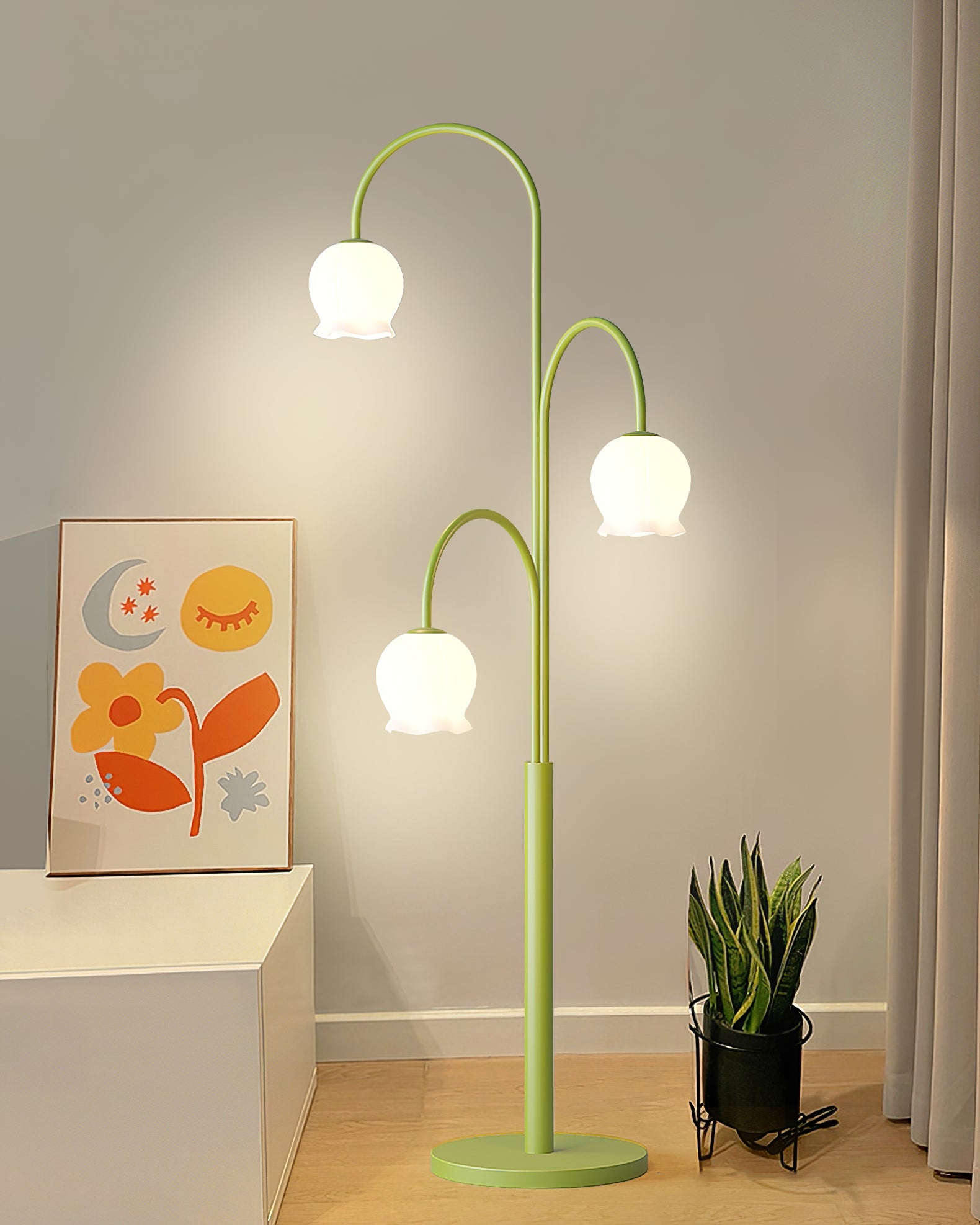 Bell Orchid Floor Lamp, view 23