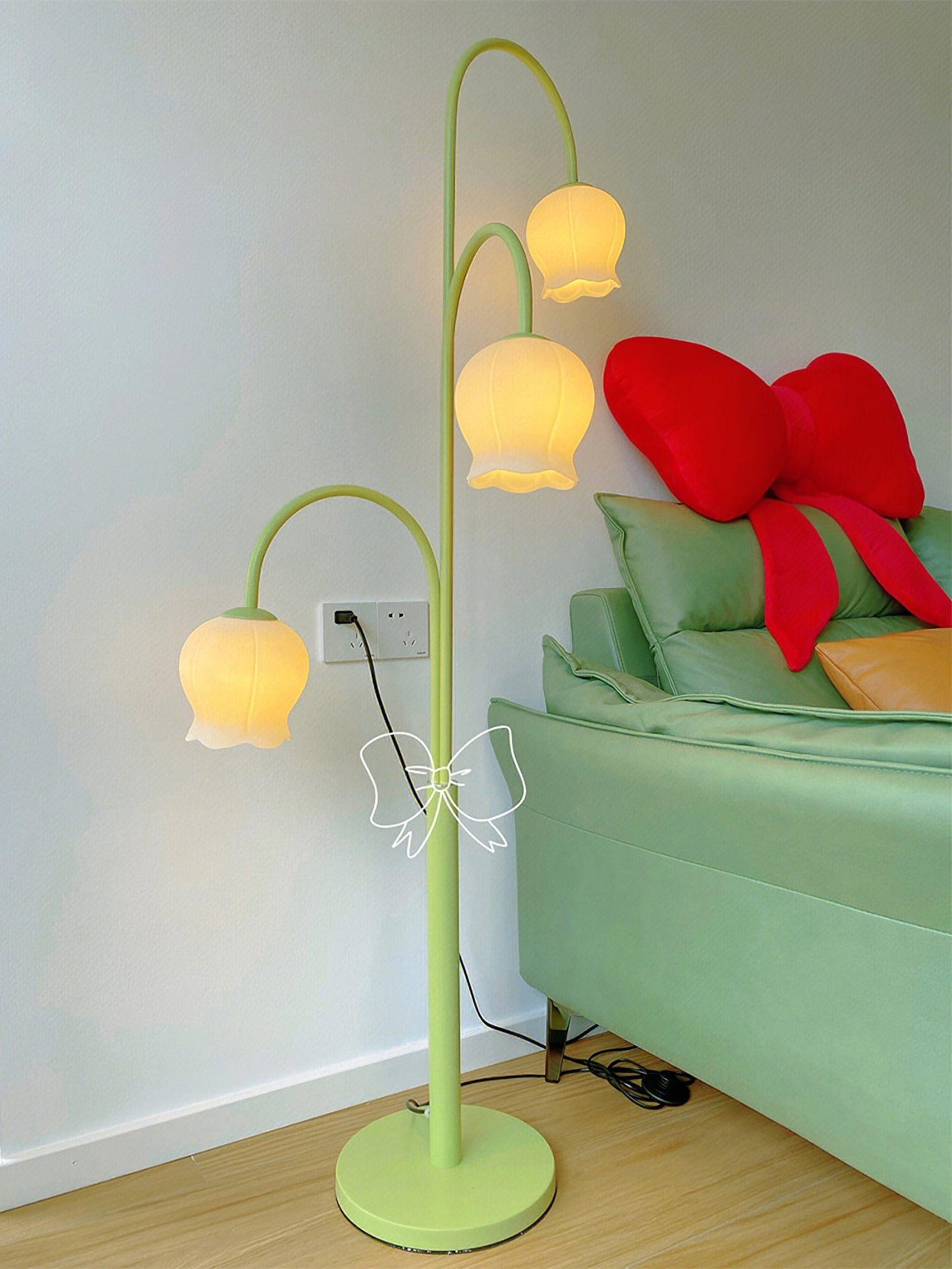 Bell Orchid Floor Lamp, view 30