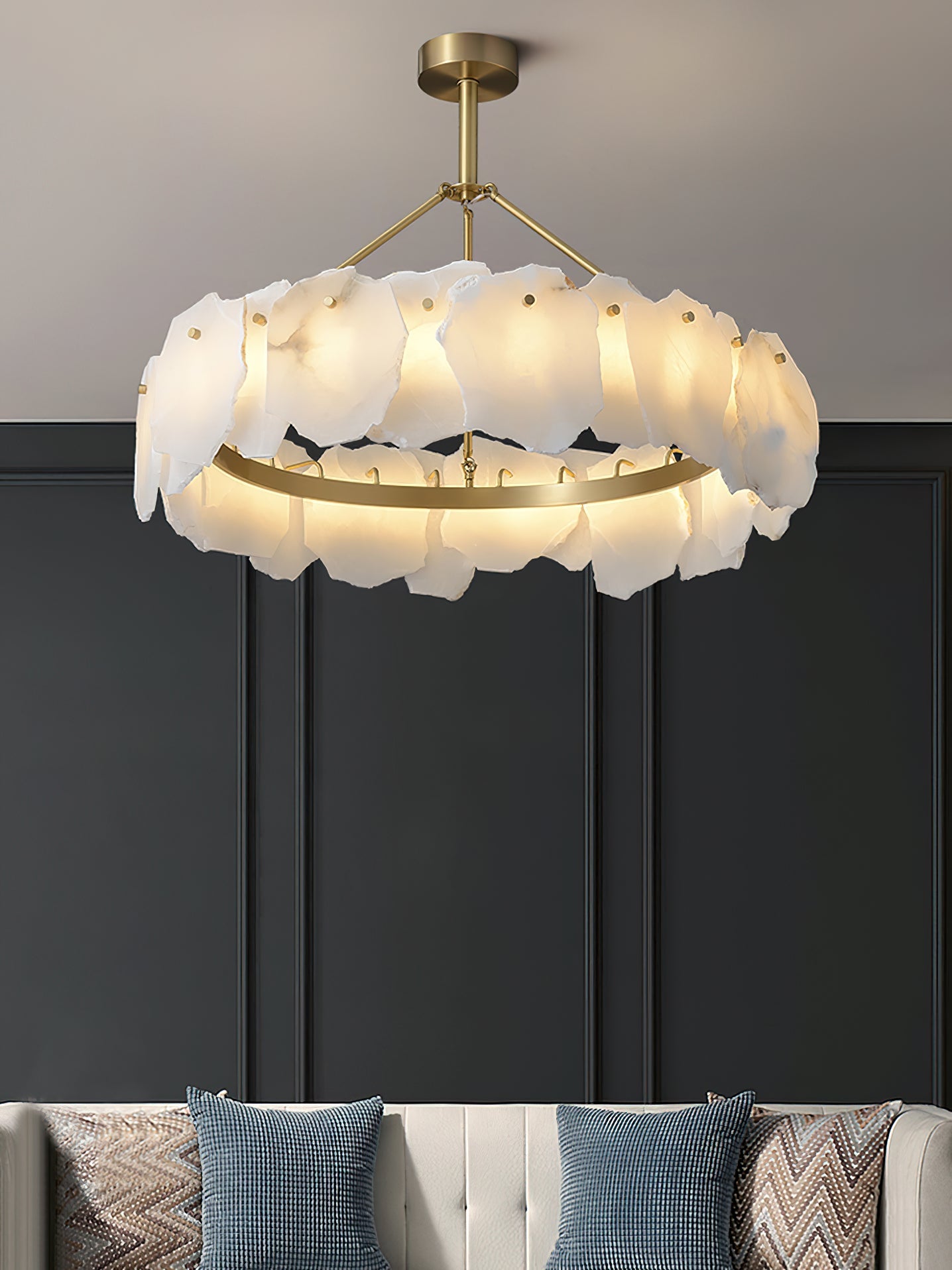 Burton Alabaster Chandelier, view 10