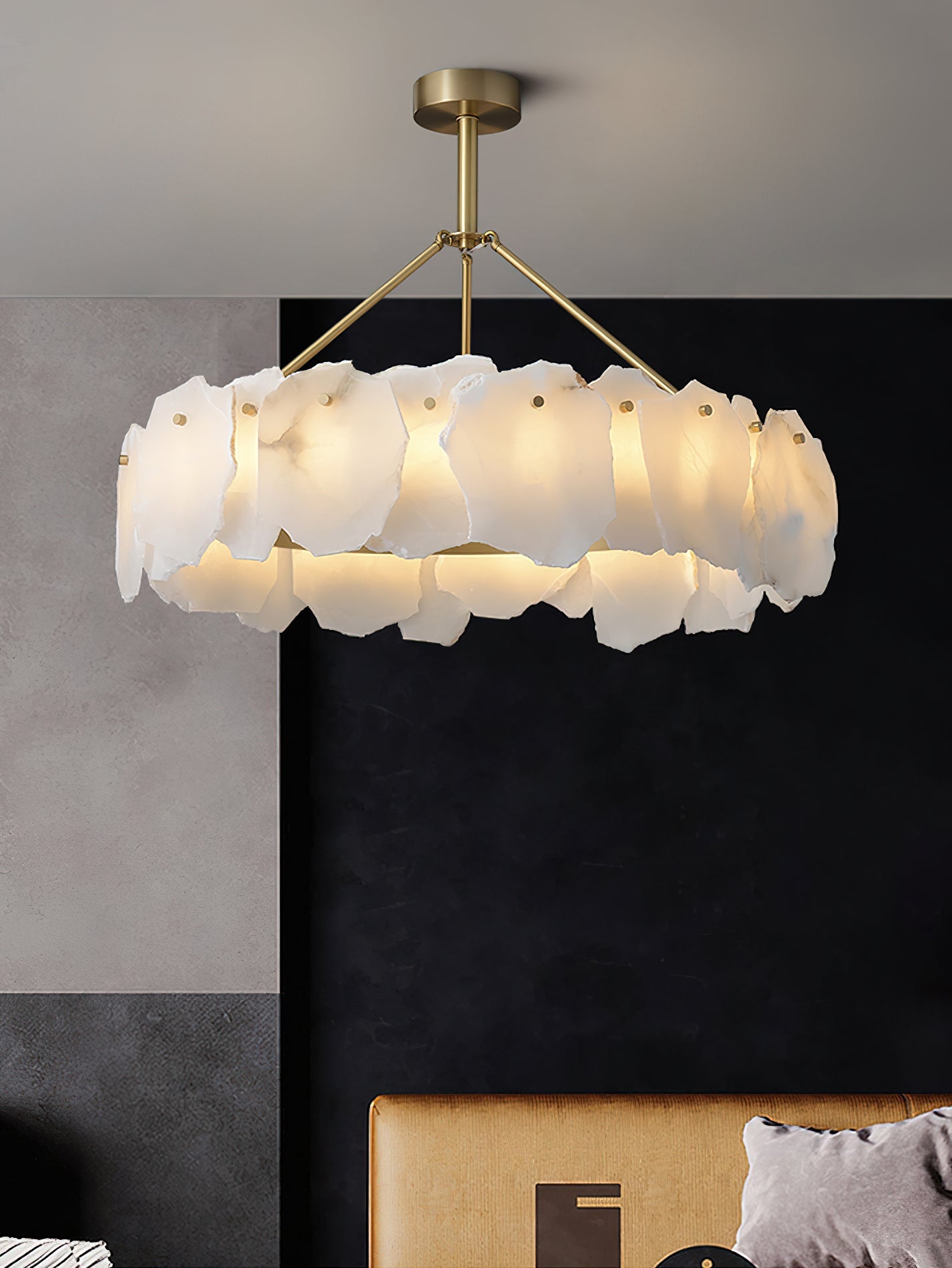 Burton Alabaster Chandelier, view 11