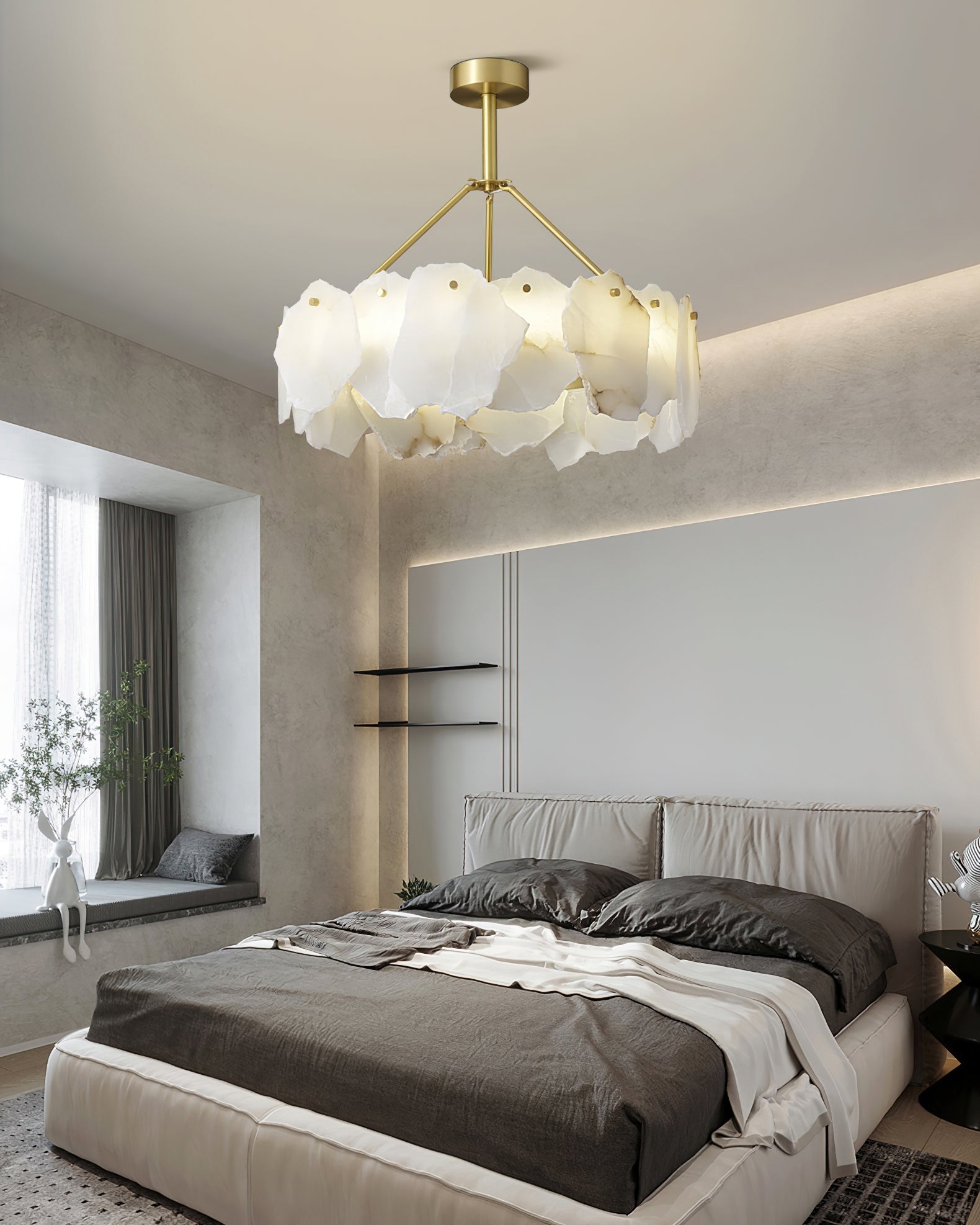 Burton Alabaster Chandelier, view 12