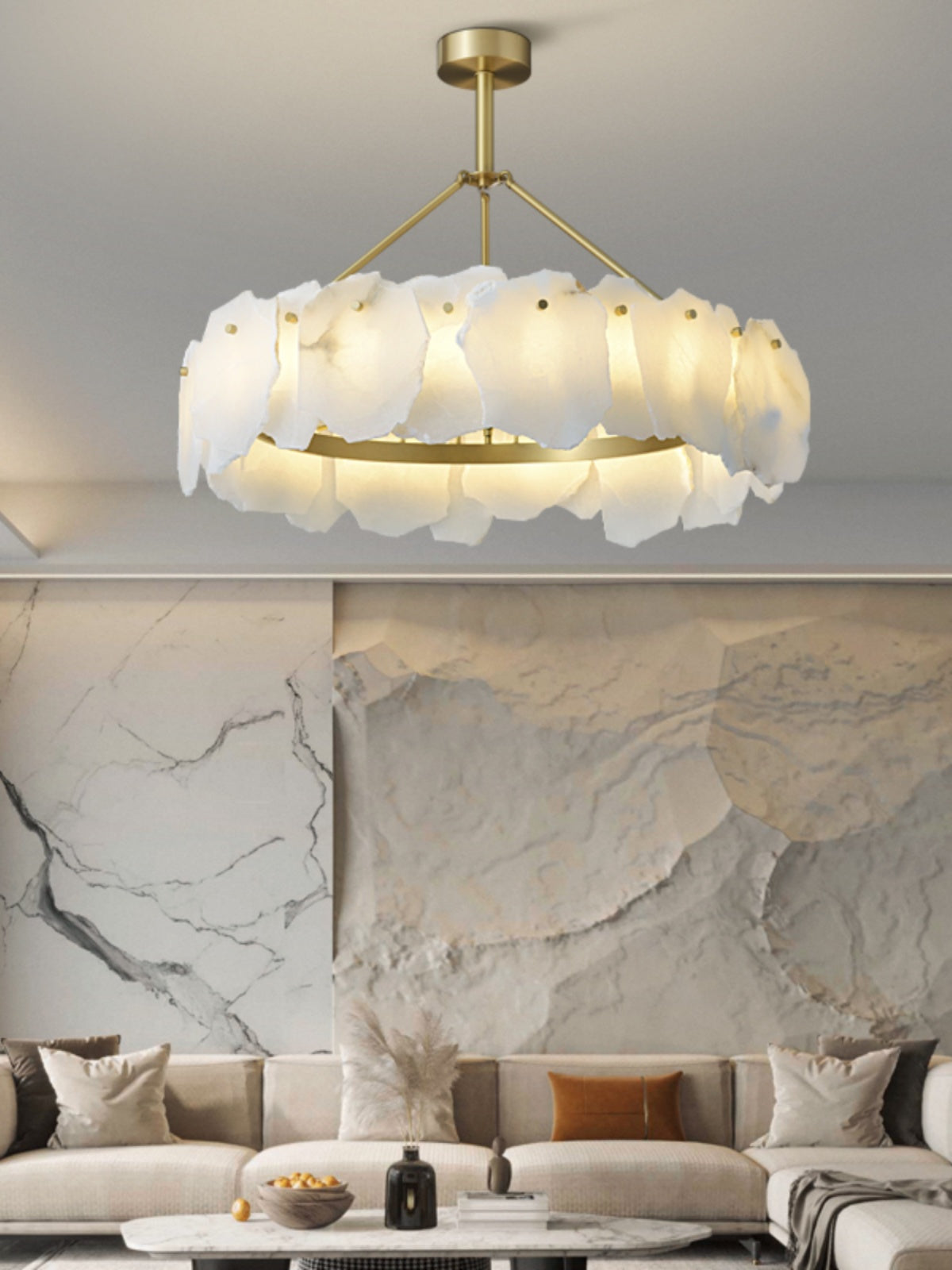 Burton Alabaster Chandelier, view 13