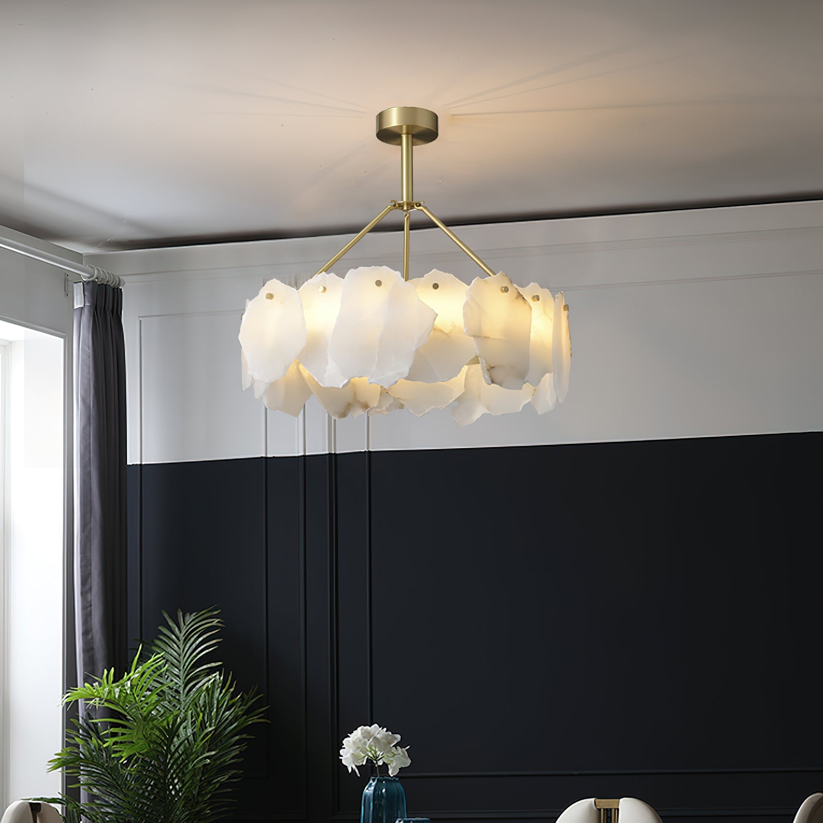 Burton Alabaster Chandelier, view 5