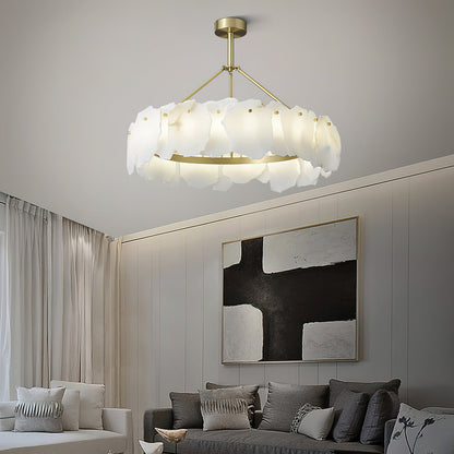 Burton Alabaster Chandelier, detail