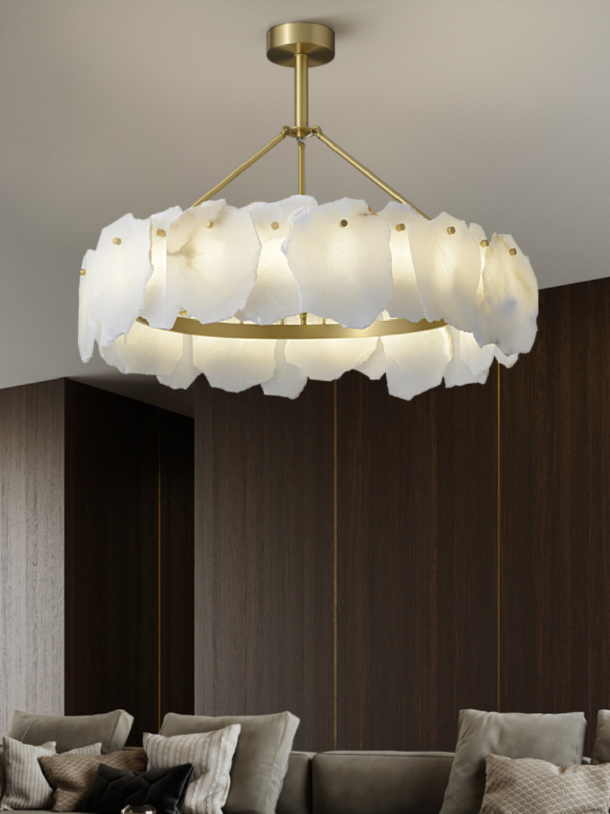 Burton Alabaster Chandelier, view 6