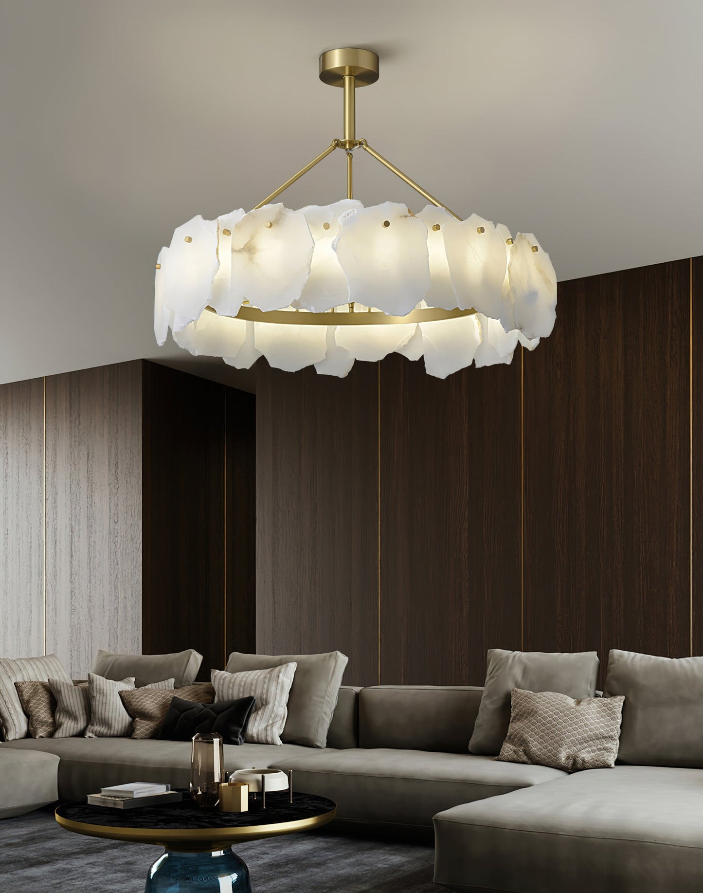 Burton Alabaster Chandelier, view 8