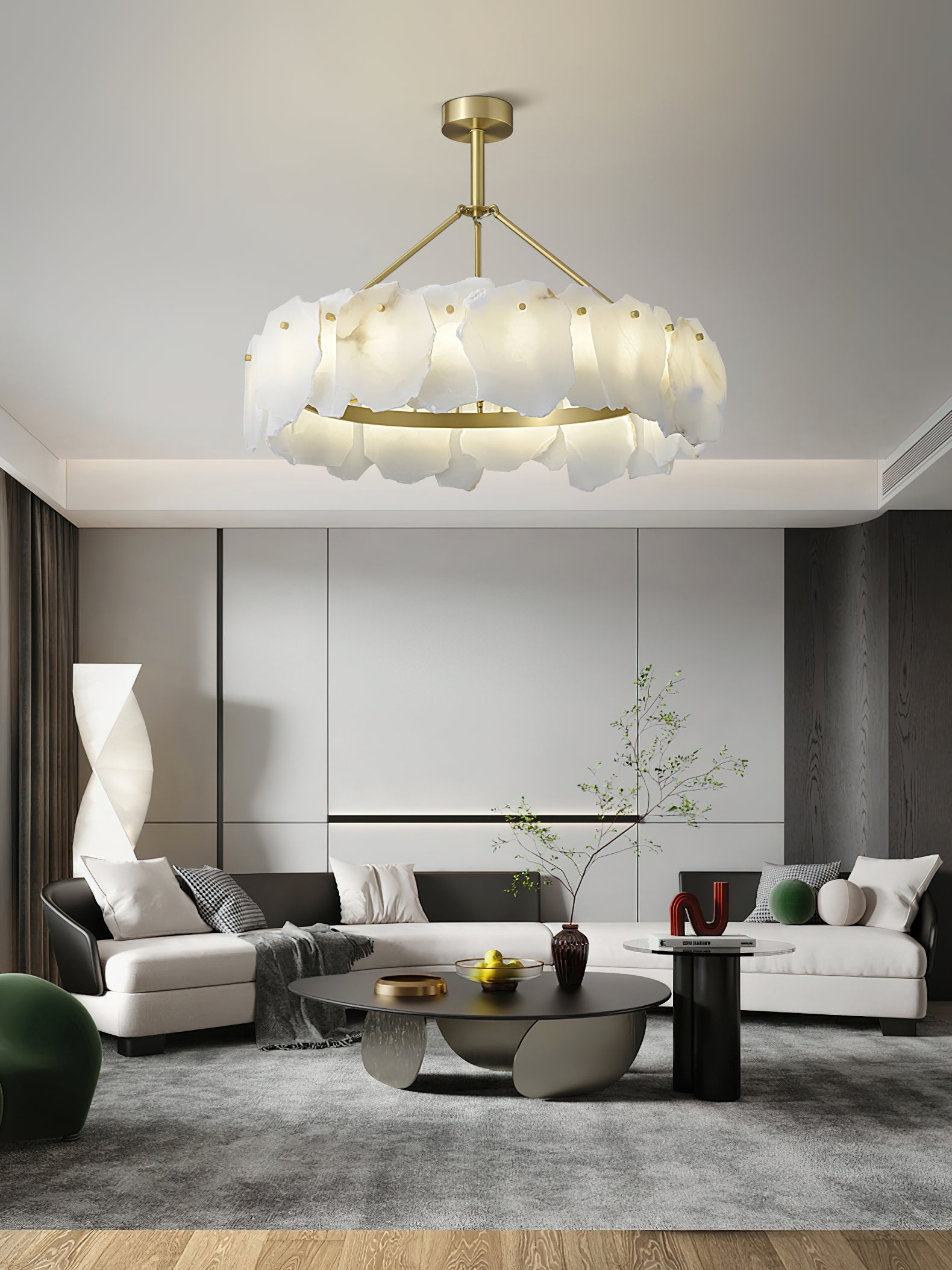 Burton Alabaster Chandelier, view 9