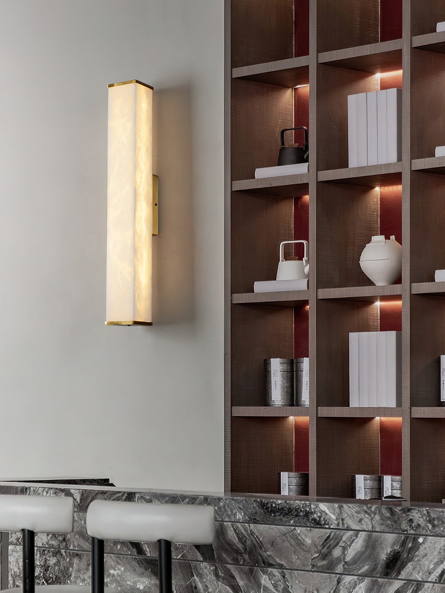Callisto Alabaster Sconce – Dimmable, view 10