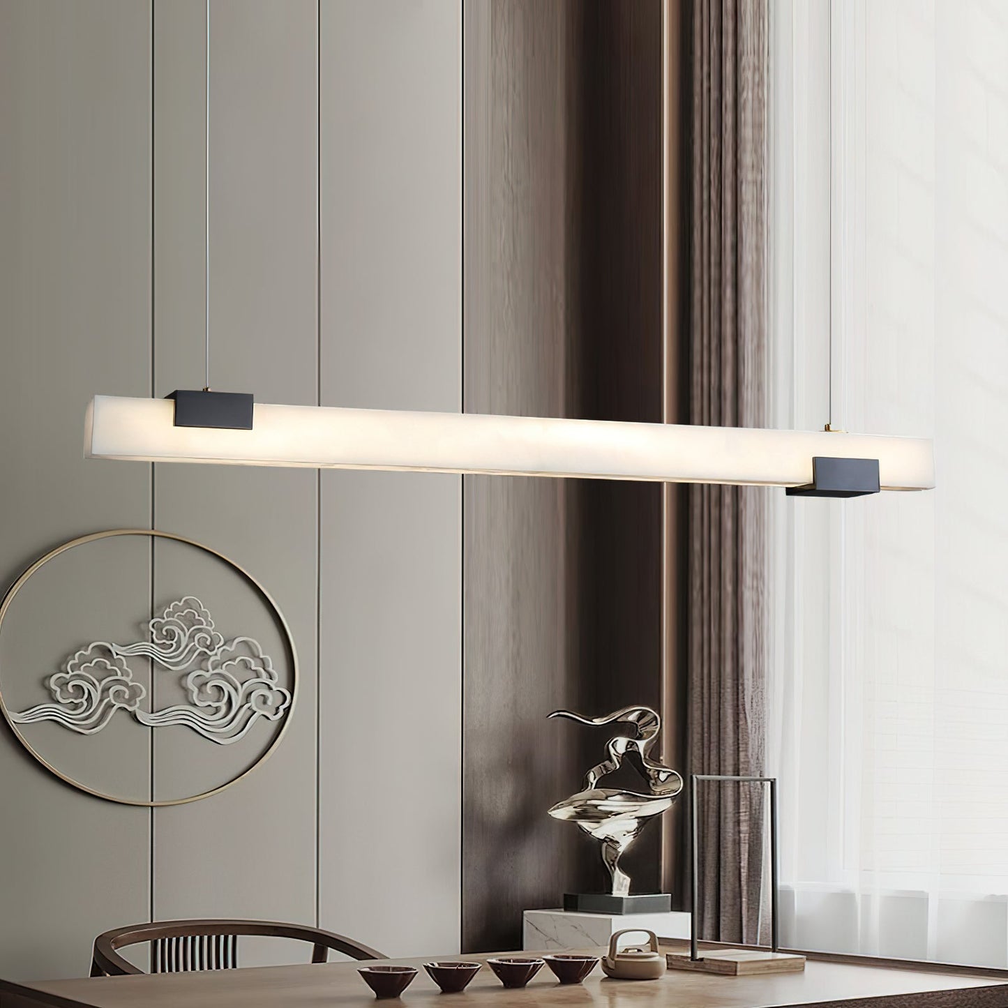 Cary Alabaster Pendant Light, alternate view