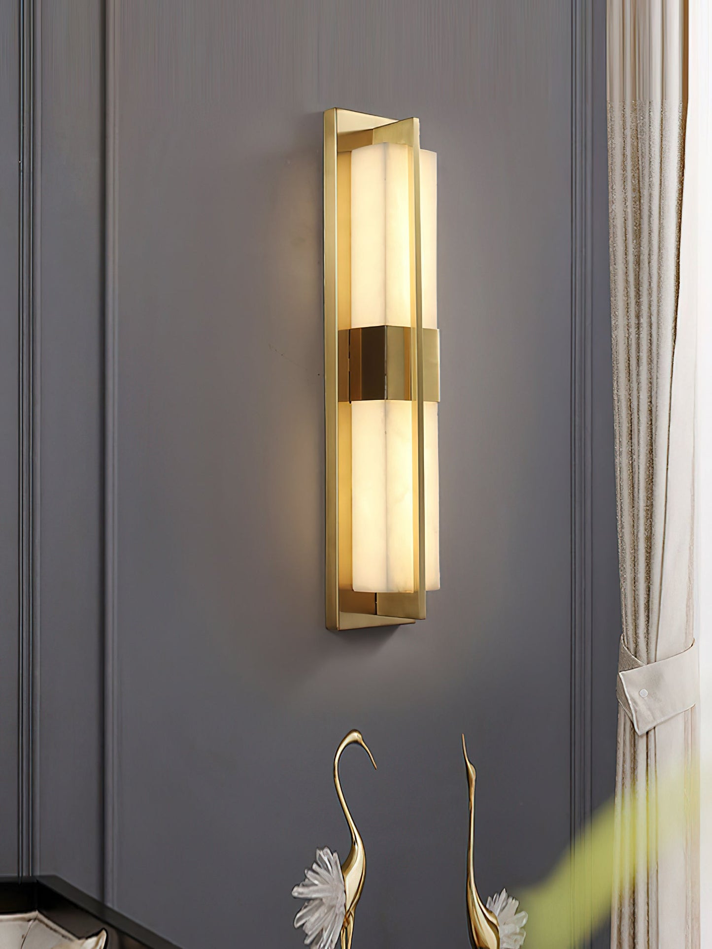 Cecily LED Alabaster Sconce, view 15