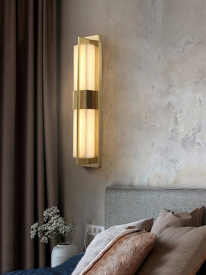 Cecily LED Alabaster Sconce, view 16