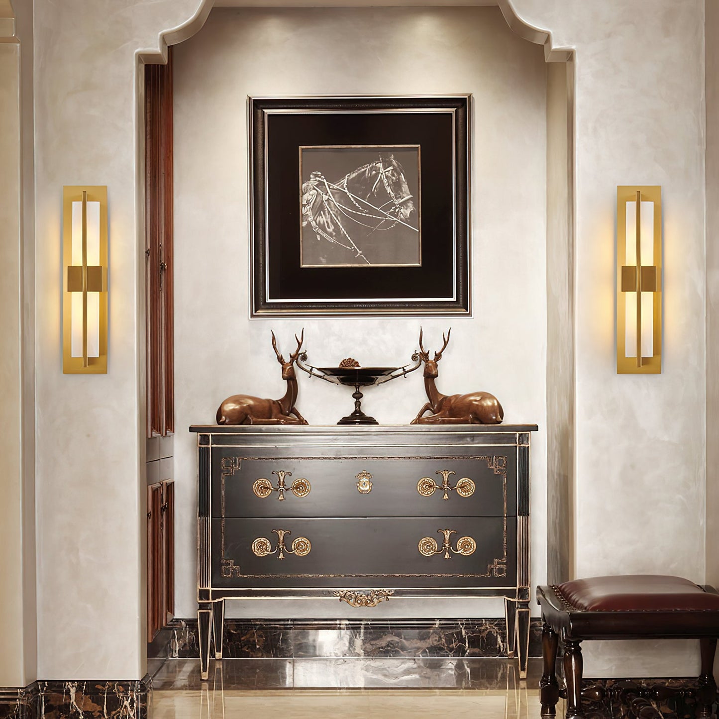 Cecily LED Alabaster Sconce, view 4