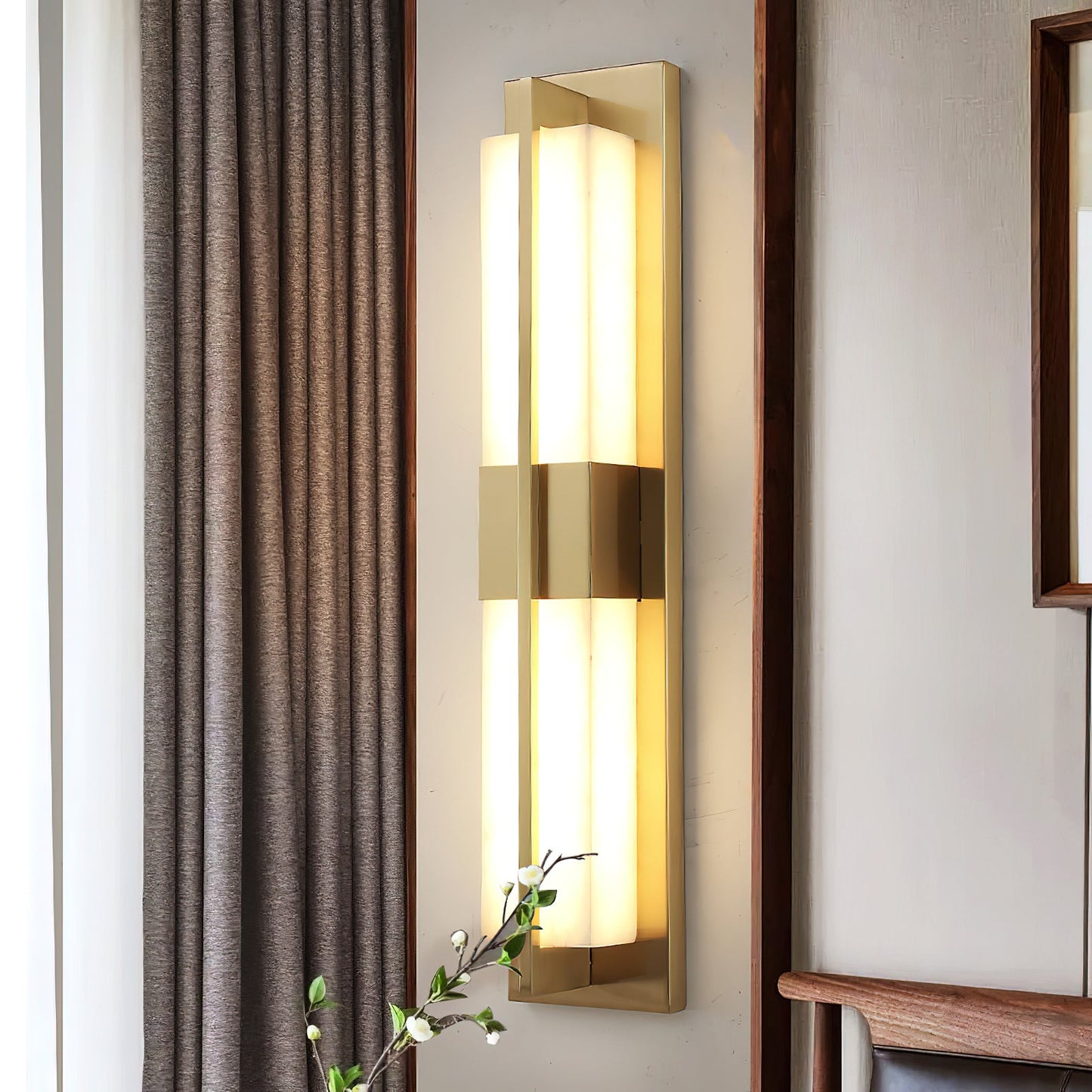 Cecily LED Alabaster Sconce, alternate view