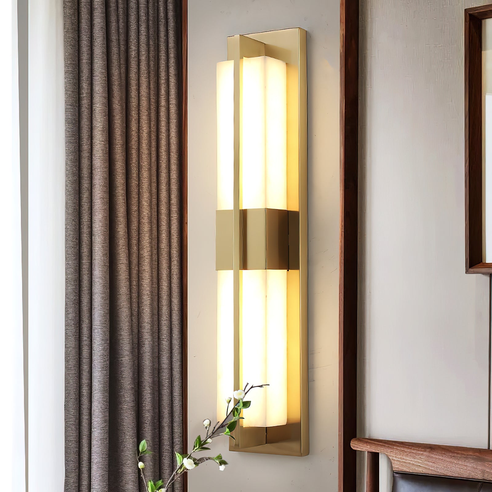 Cecily LED Alabaster Sconce, alternate view