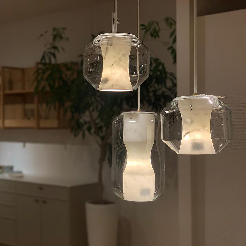 Glass Alabaster Pendant Lamp, view 11