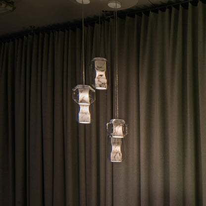 Glass Alabaster Pendant Lamp, view 14