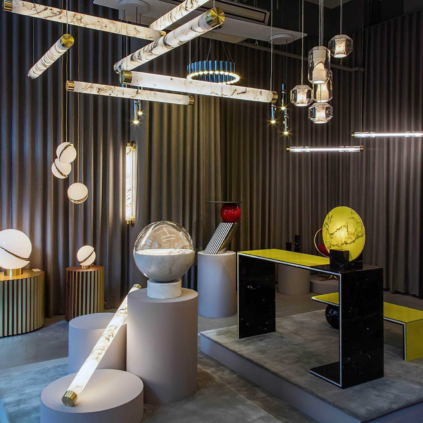 Glass Alabaster Pendant Lamp, view 17