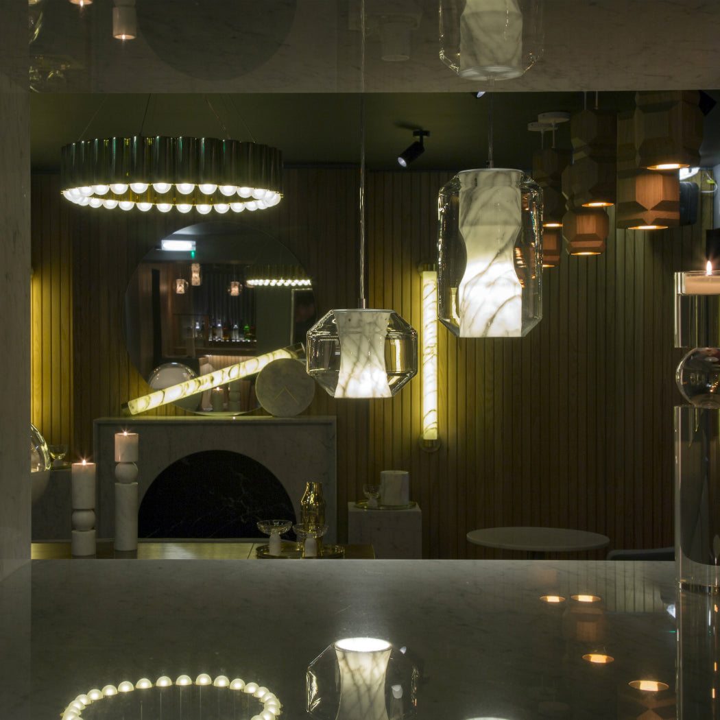 Glass Alabaster Pendant Lamp, view 19