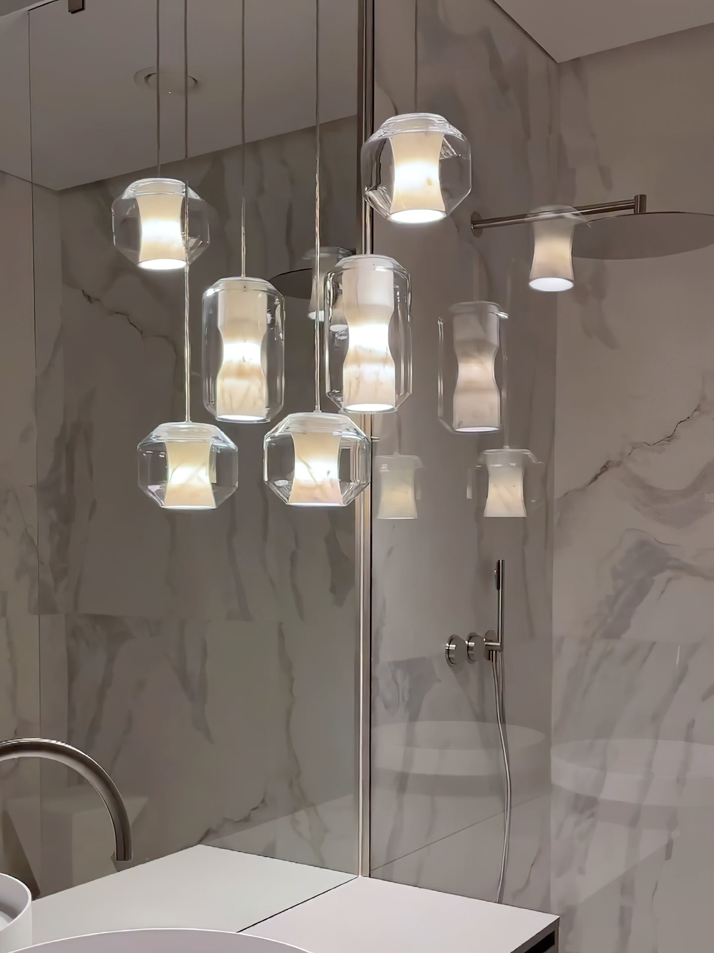 Glass Alabaster Pendant Lamp, view 24
