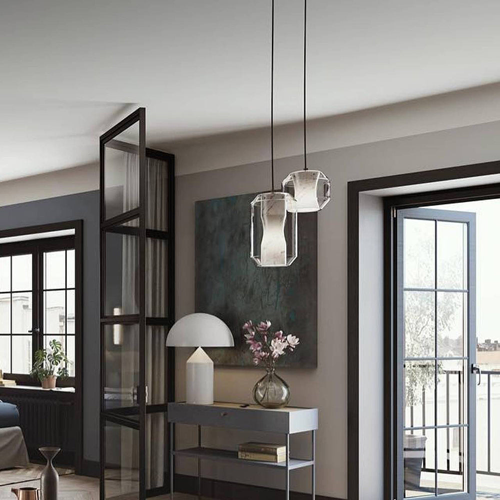 Glass Alabaster Pendant Lamp, view 7