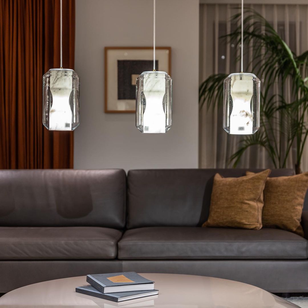 Glass Alabaster Pendant Lamp, view 5