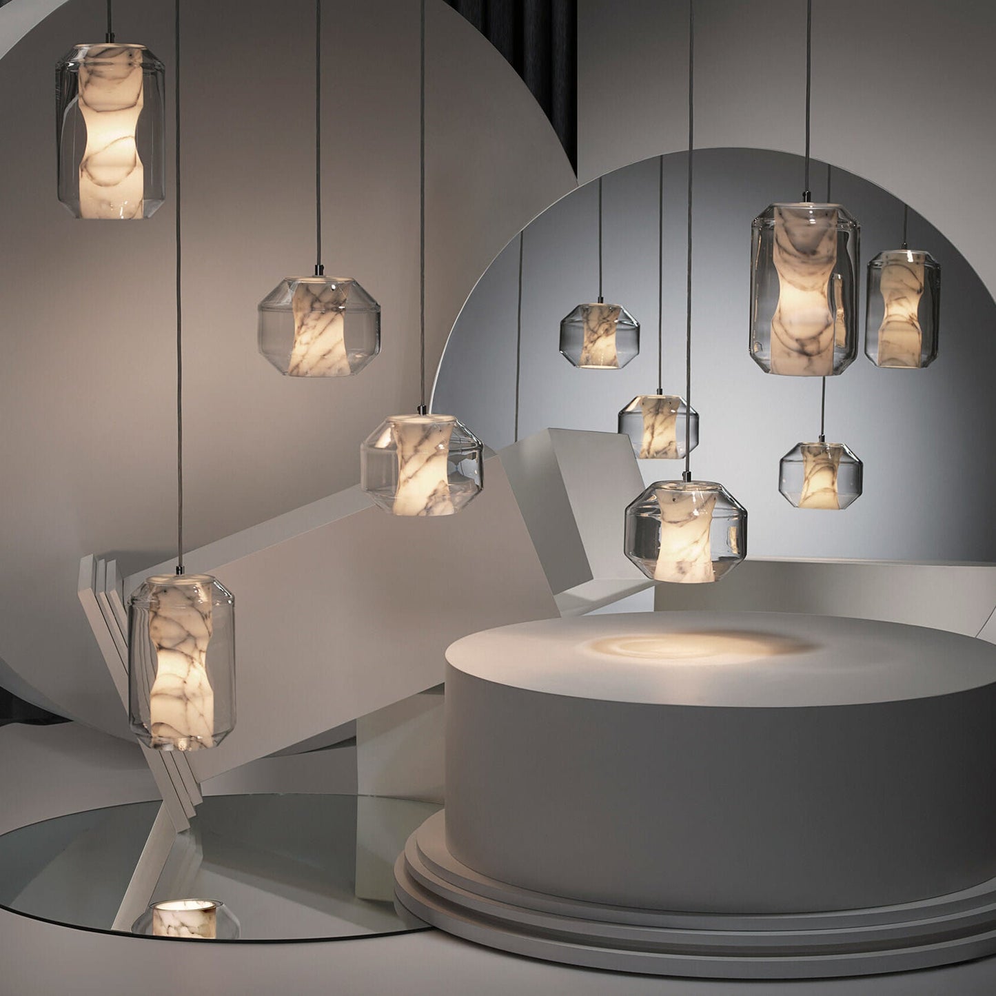 Glass Alabaster Pendant Lamp, view 10