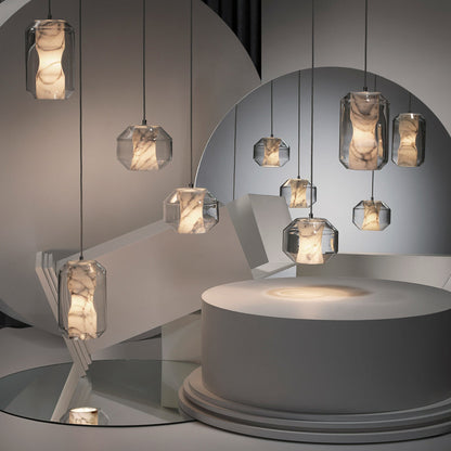 Glass Alabaster Pendant Lamp, view 10