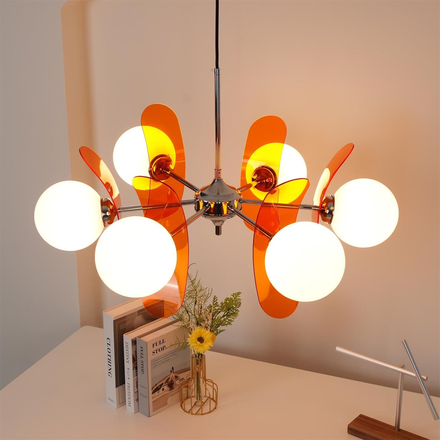 Coloured Sputnik Chandelier – Dimmable, view 9