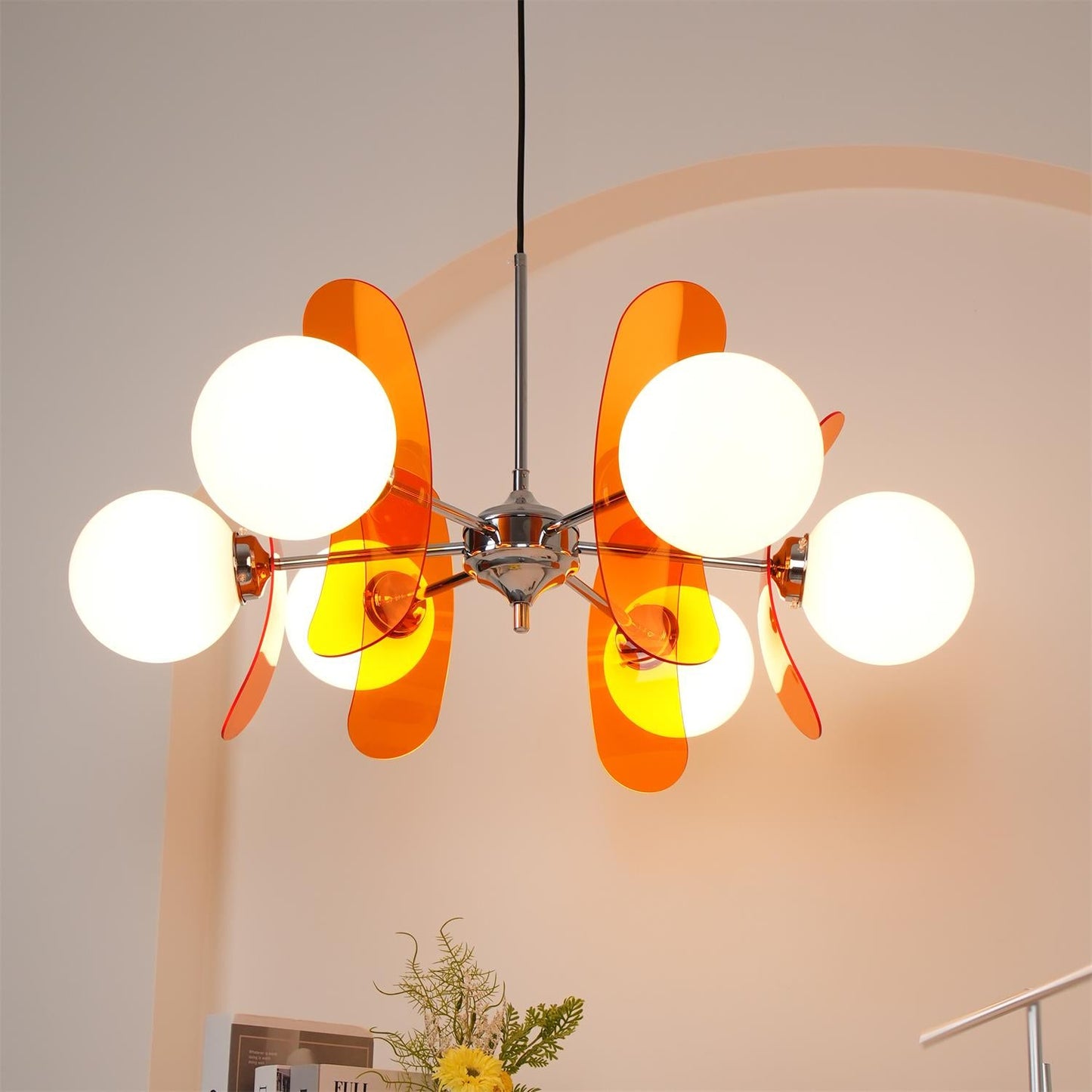 Coloured Sputnik Chandelier – Dimmable, view 12