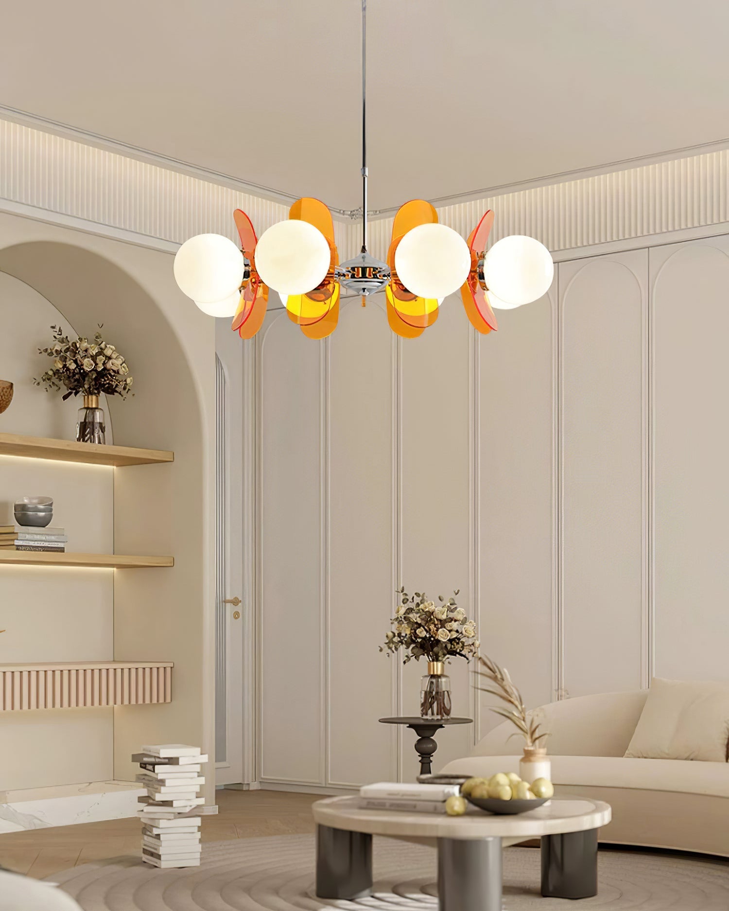 Coloured Sputnik Chandelier – Dimmable, view 18