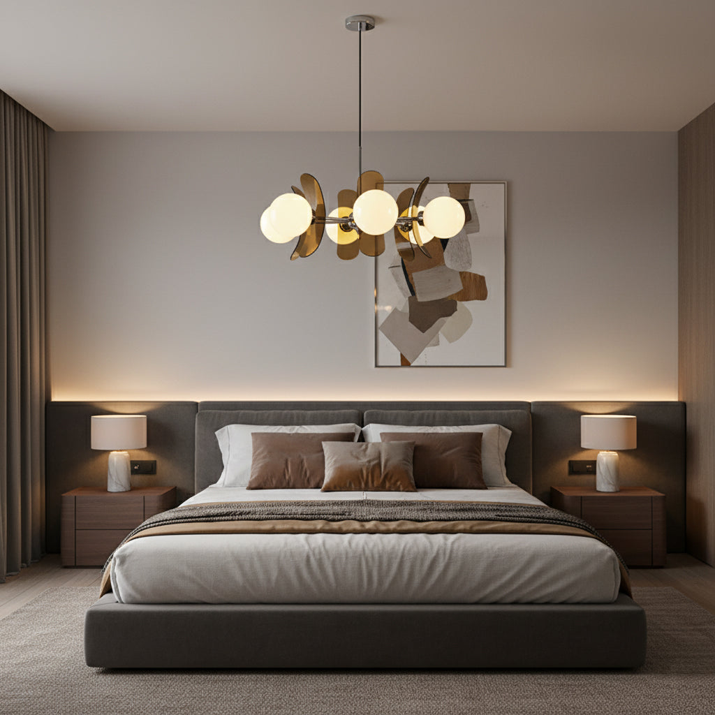 Coloured Sputnik Chandelier – Dimmable, view 6