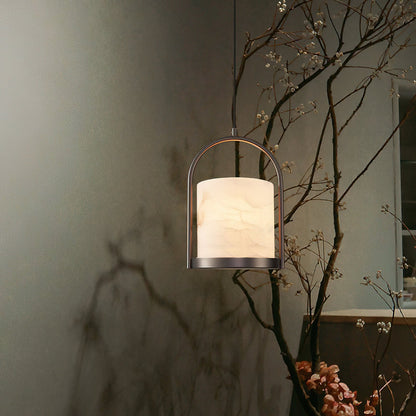 Cortland Alabaster Pendant Light, alternate view