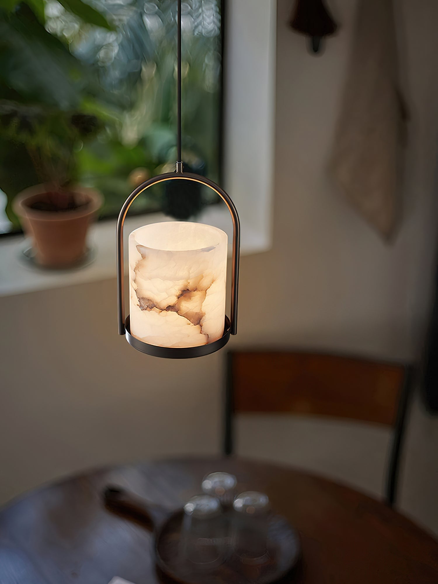 Cortland Alabaster Pendant Light, view 5