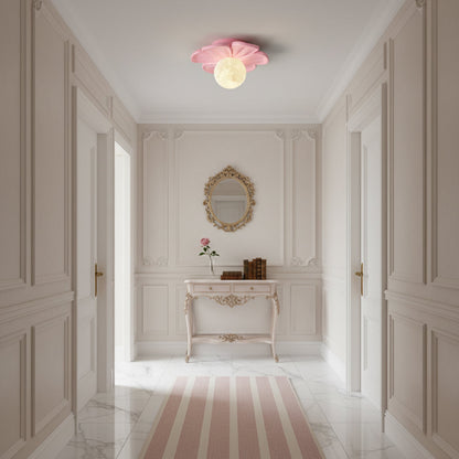 Cream Bloom Flower Ceiling Lamp, view 7