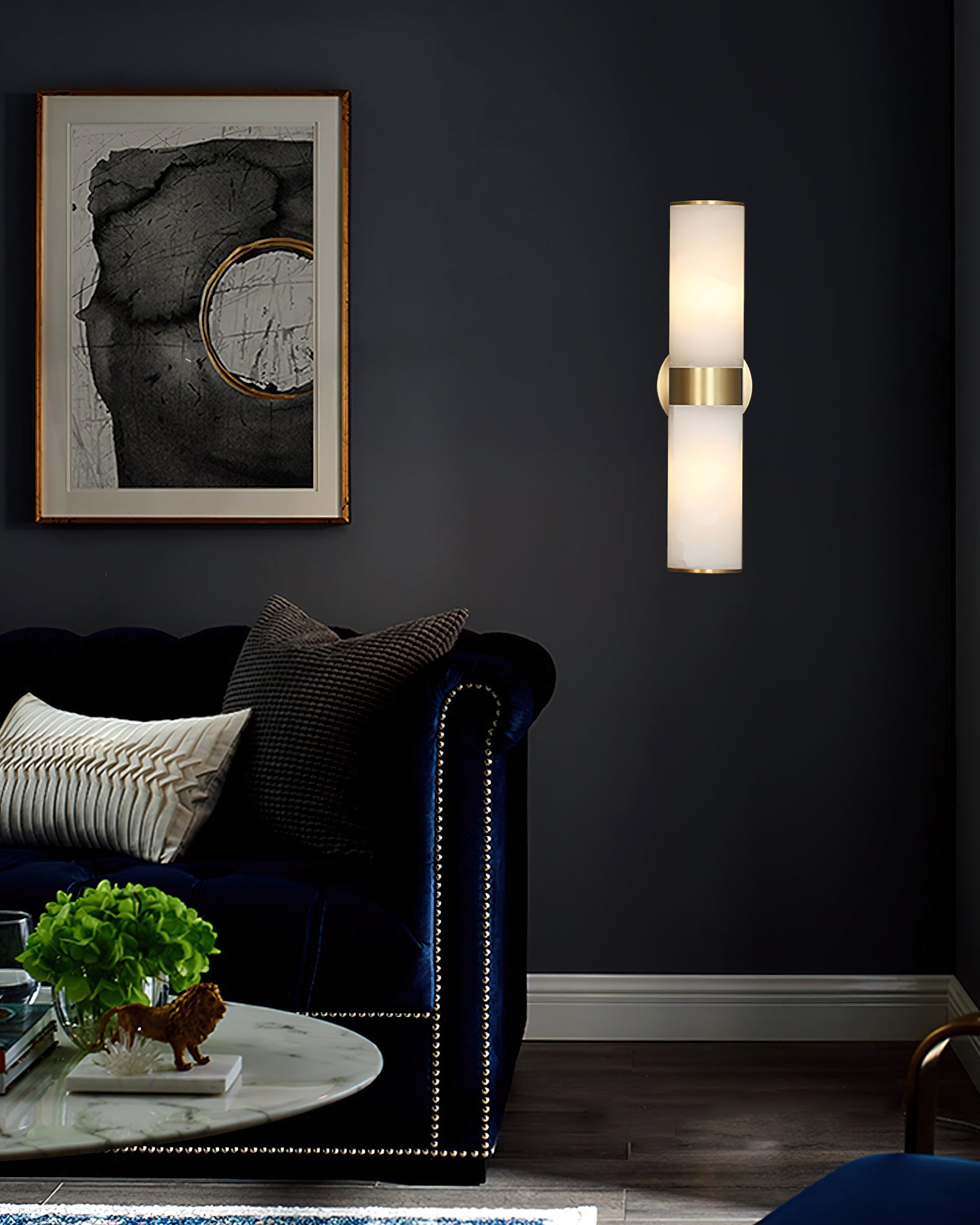 Crestmoor Vanity Alabaster Sconce, view 11