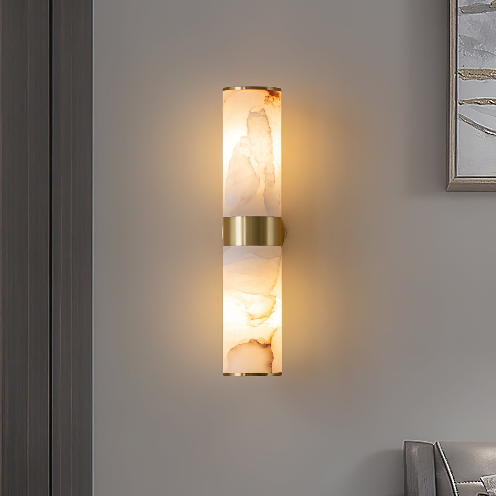 Crestmoor Vanity Alabaster Sconce, view 5