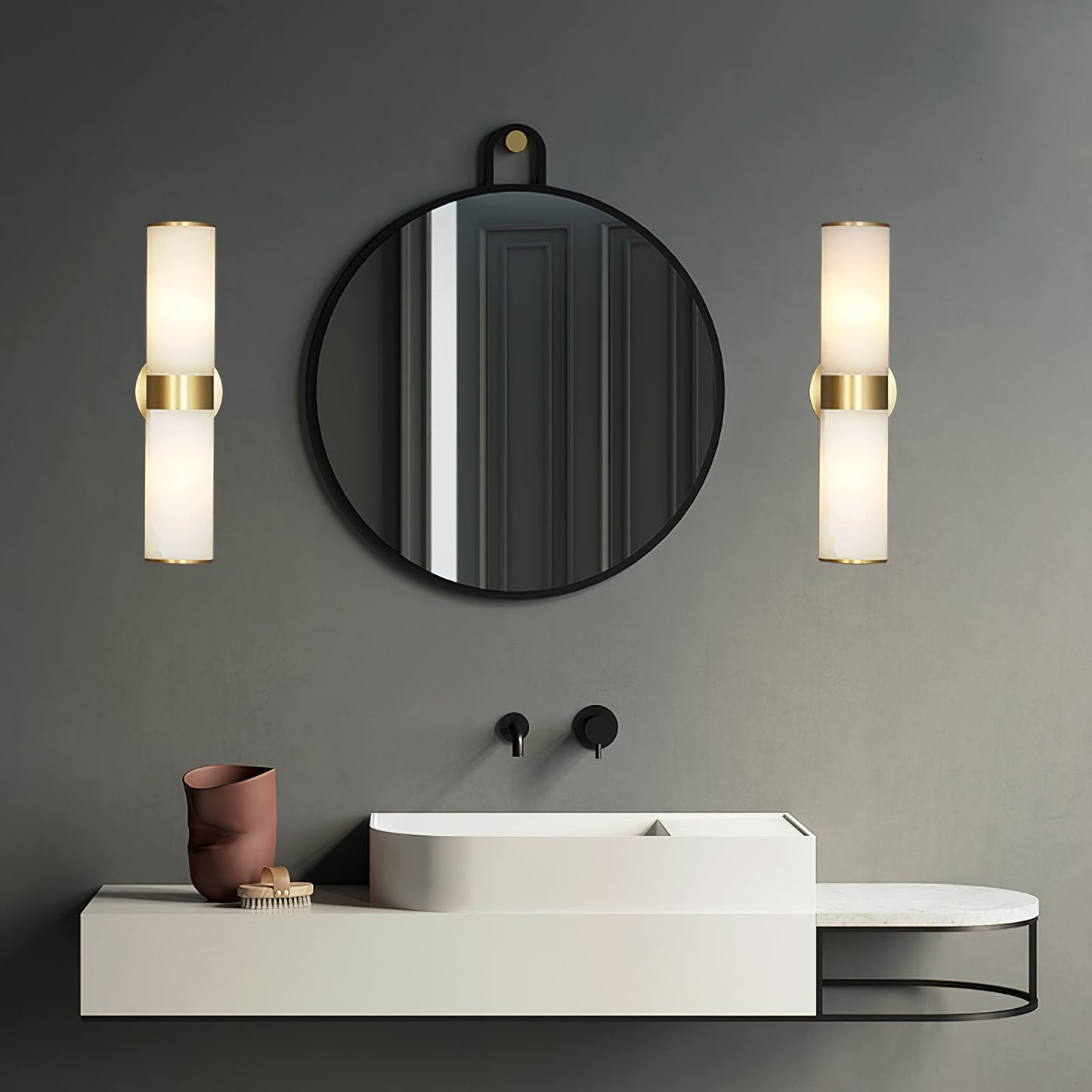 Crestmoor Vanity Alabaster Sconce, view 6