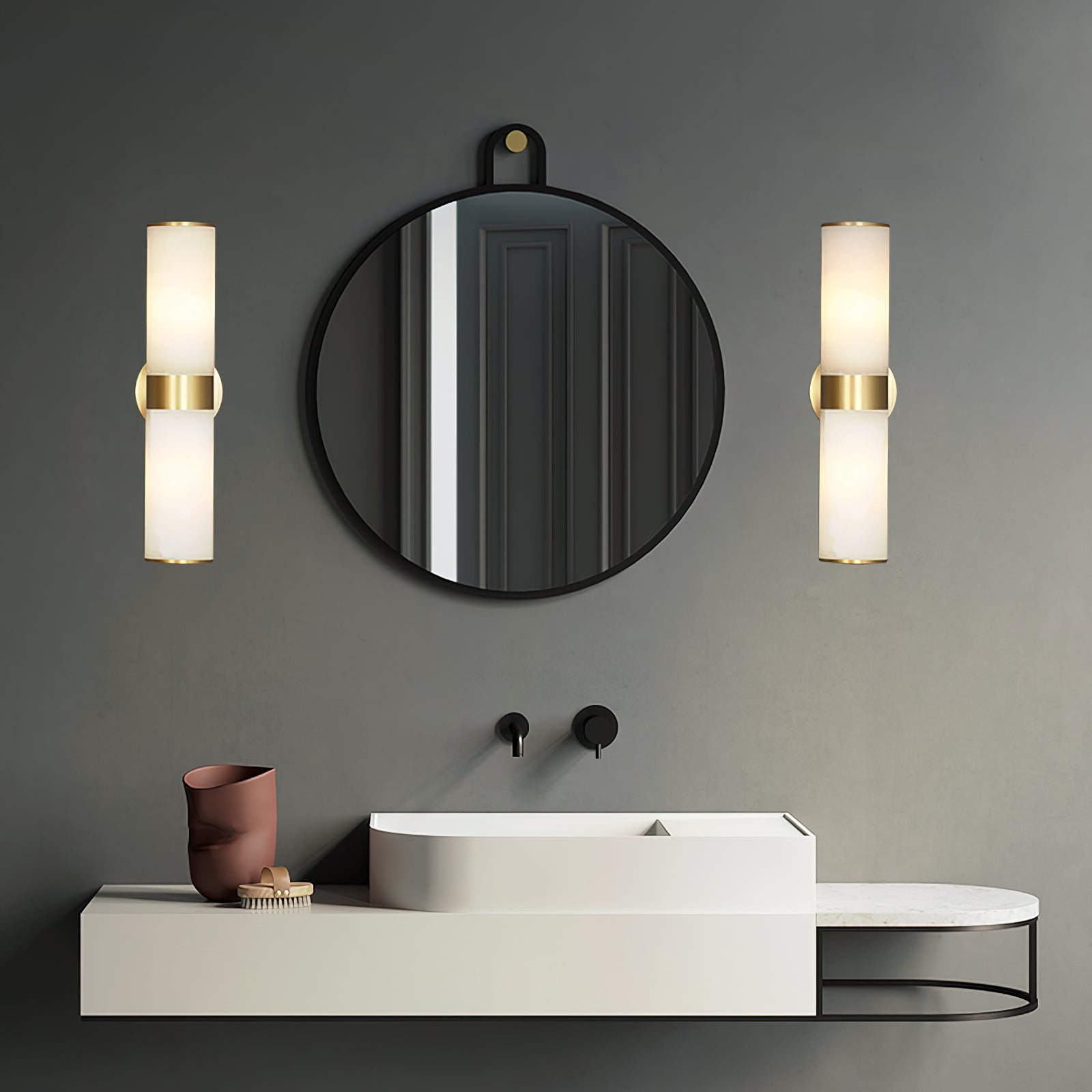 Crestmoor Vanity Alabaster Sconce, view 6