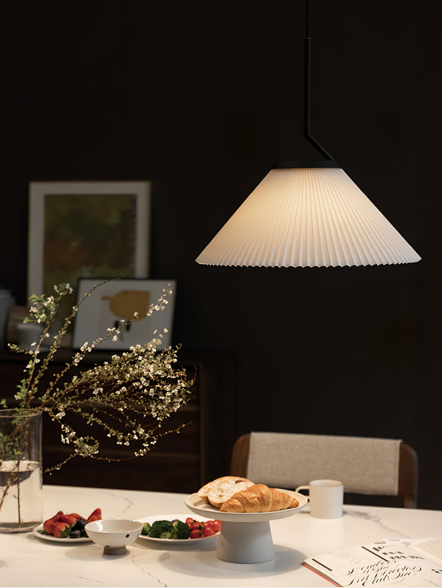 Demare Pleated Pendant Lamp, view 11