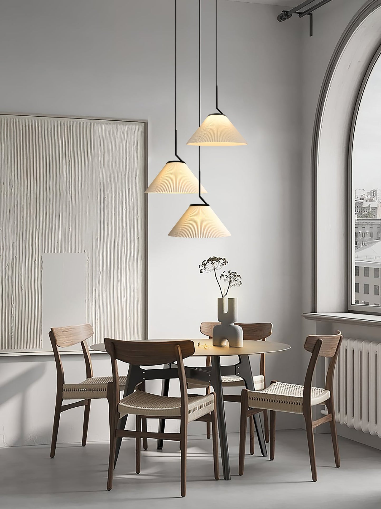 Demare Pleated Pendant Lamp, view 17