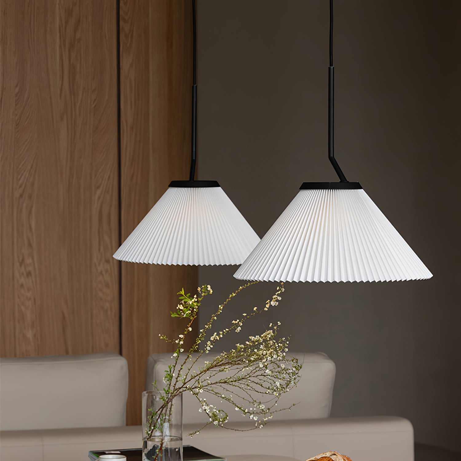 Demare Pleated Pendant Lamp, detail