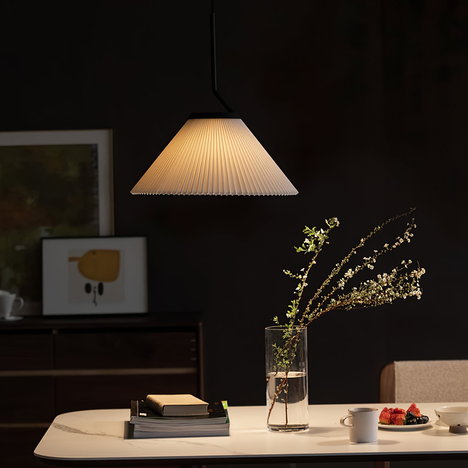 Demare Pleated Pendant Lamp, view 4