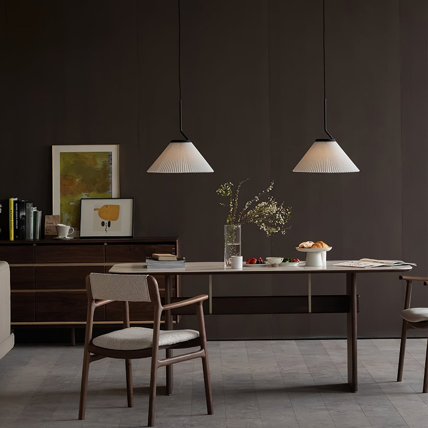 Demare Pleated Pendant Lamp, view 6