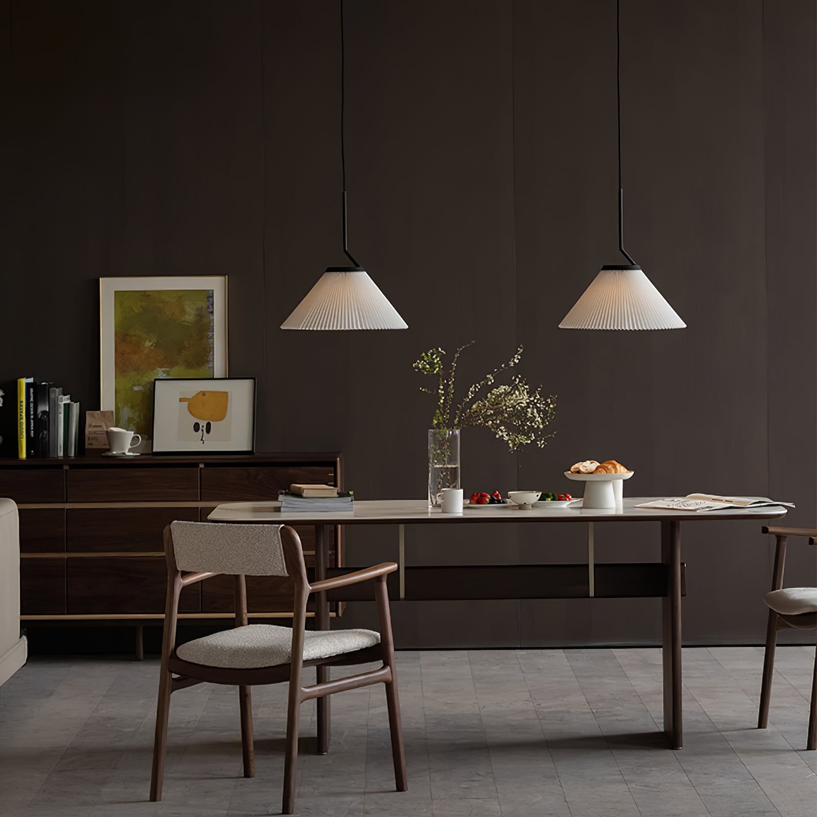 Demare Pleated Pendant Lamp, view 6