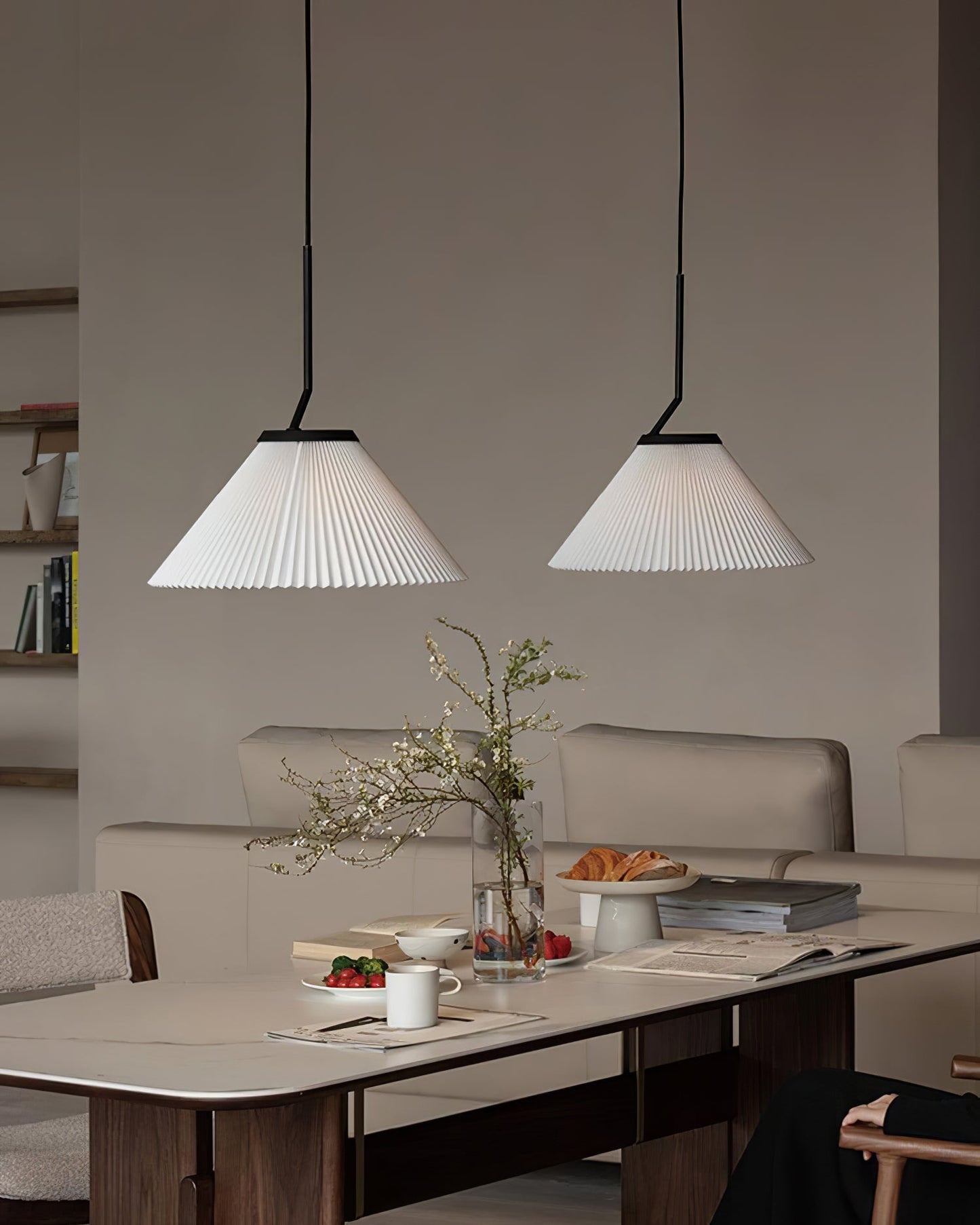 Demare Pleated Pendant Lamp, view 7