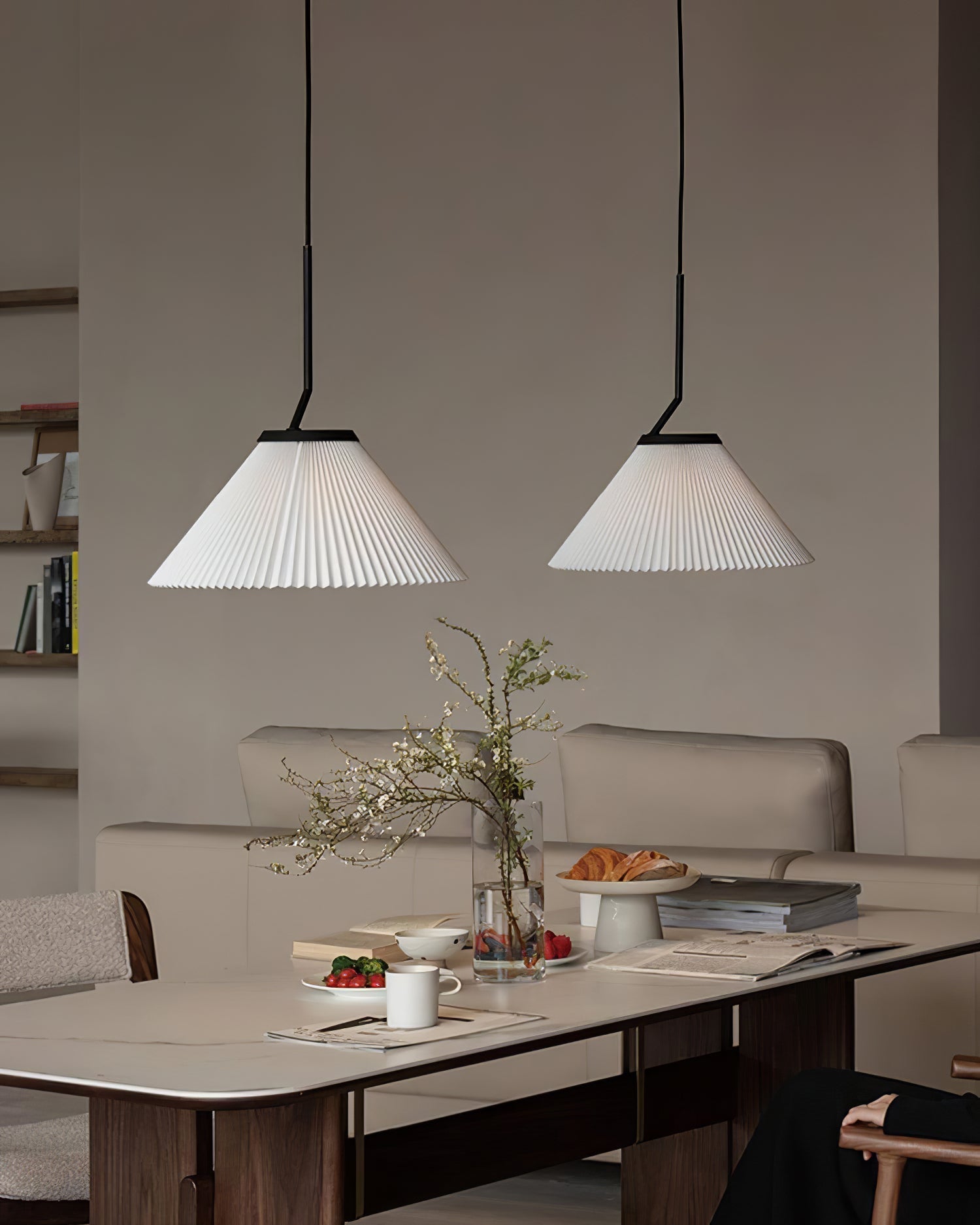 Demare Pleated Pendant Lamp, view 7