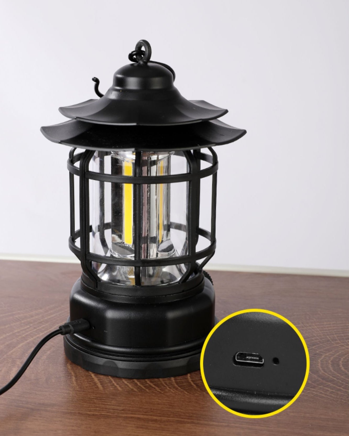 Lantern Outdoor Camping Table Lamp with built-in battery, view 8